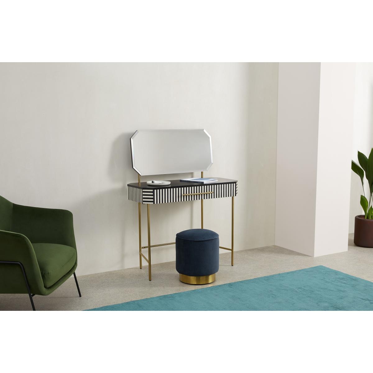 Noorali Dressing Table, Black & White Resin – image 4