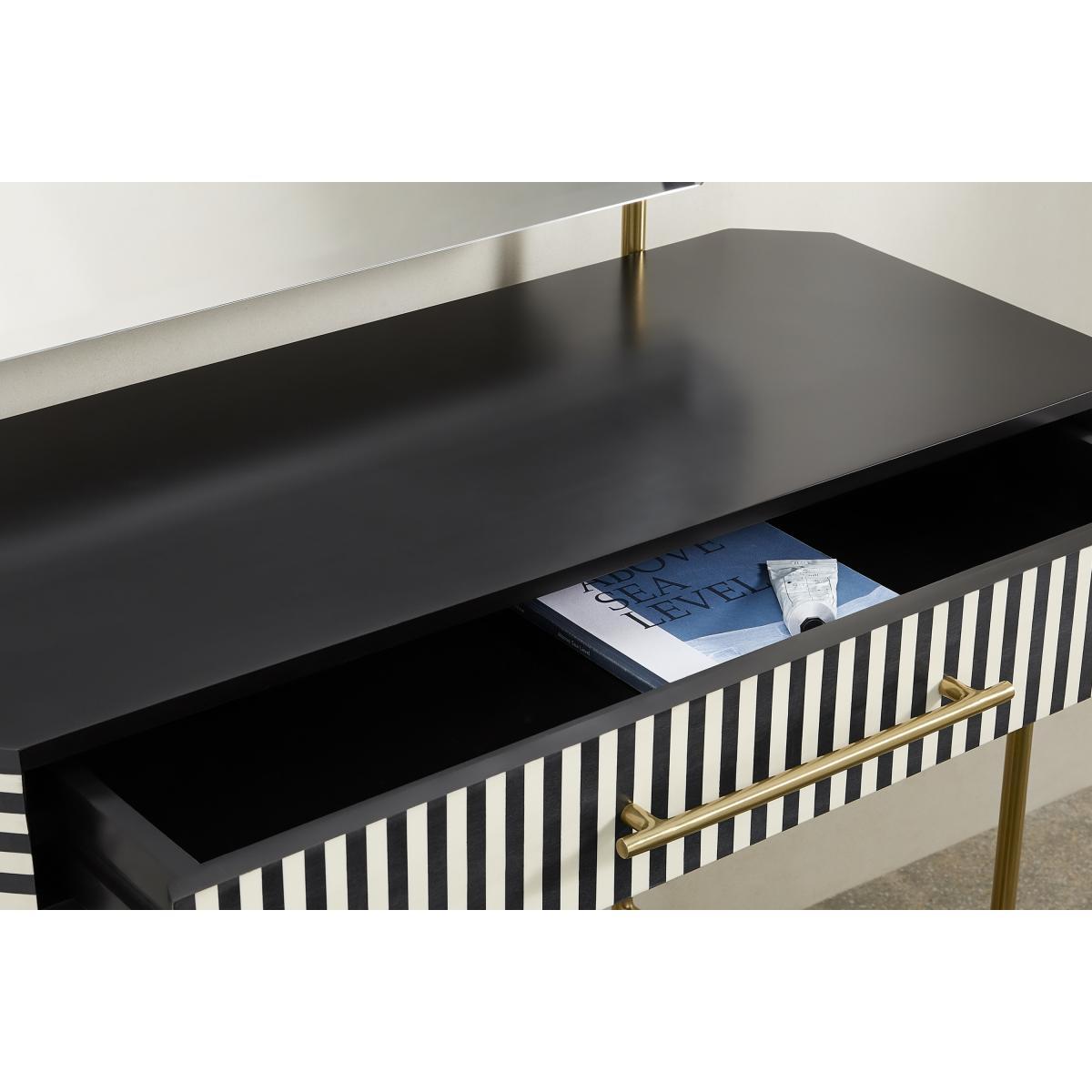 Noorali Dressing Table, Black & White Resin – image 5