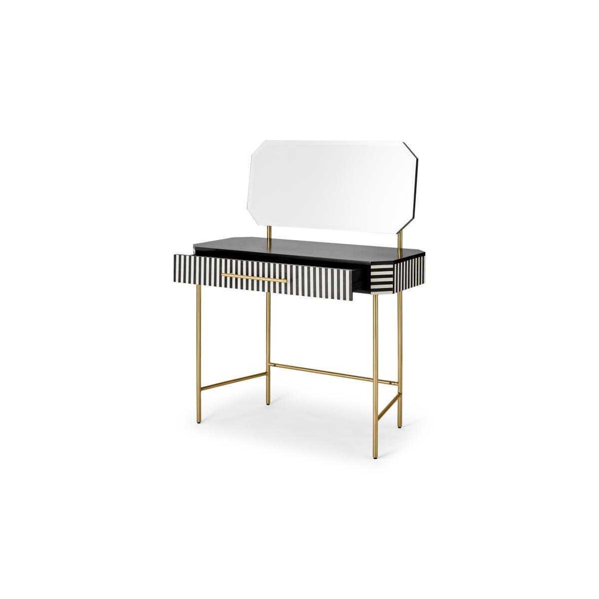Noorali Dressing Table, Black & White Resin – image 6