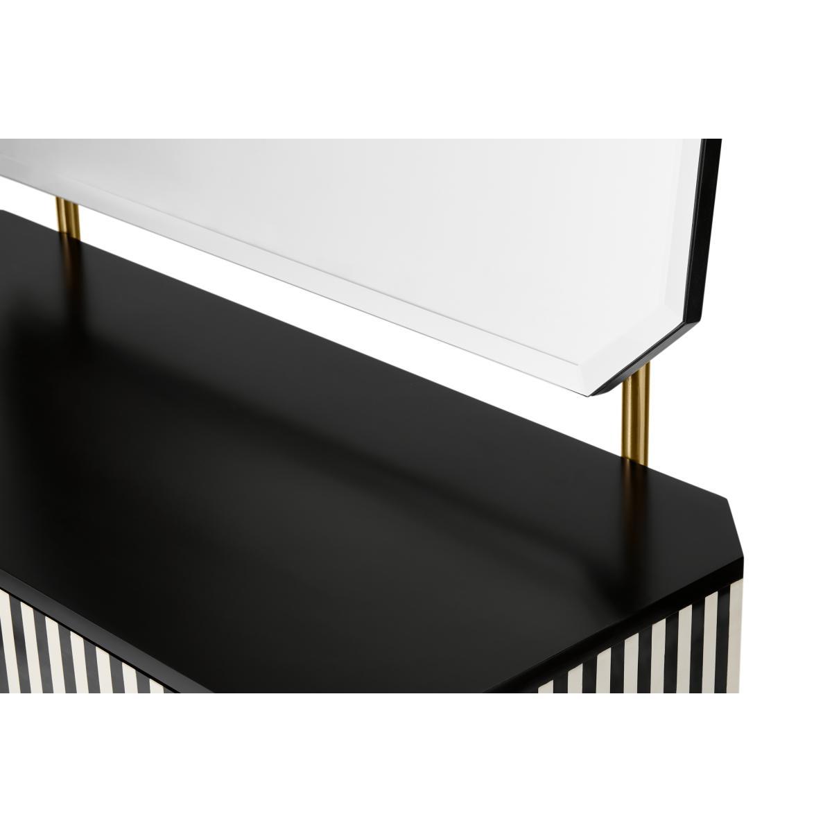 Noorali Dressing Table, Black & White Resin – image 7