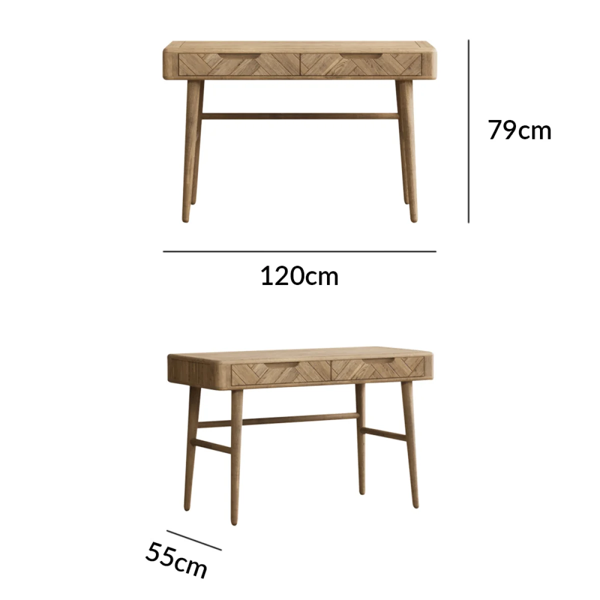 Parven Solid Oak Dressing Table / Computer Desk – image 9