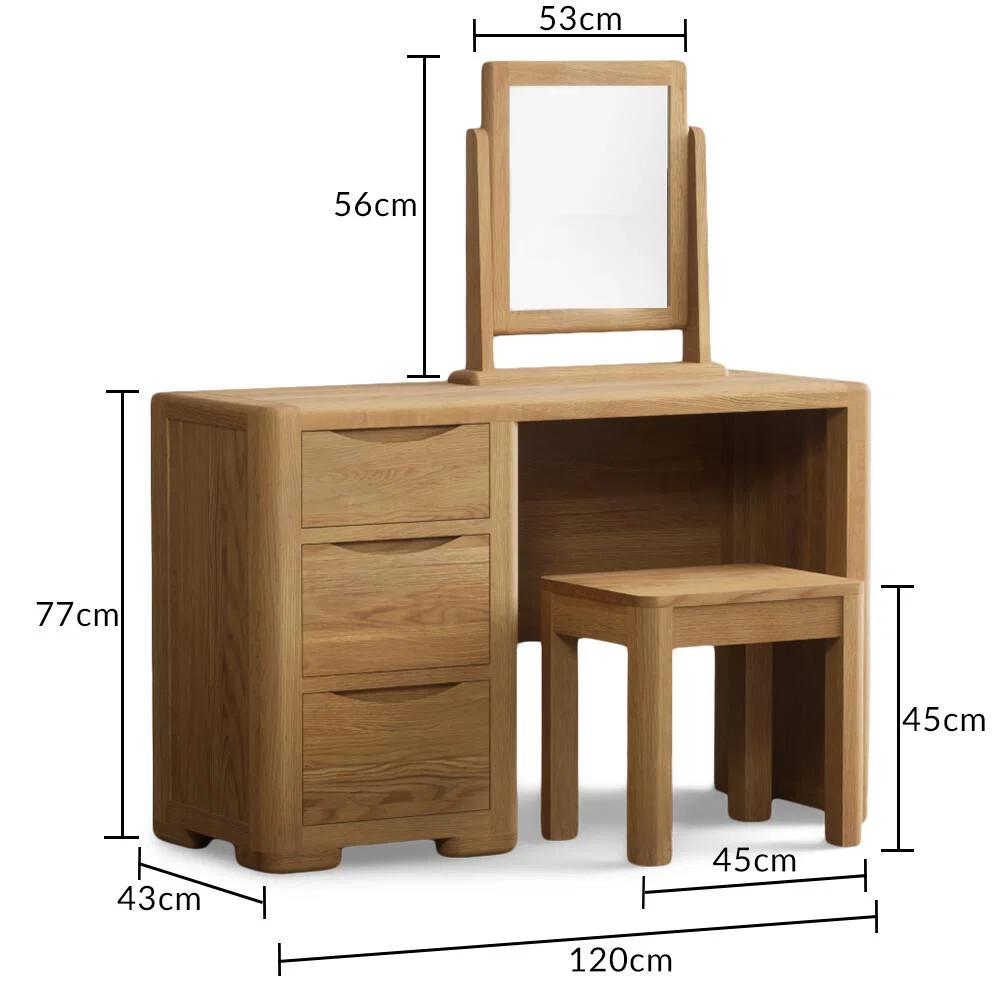 Harper Solid Oak Dressing Table Set – image 9
