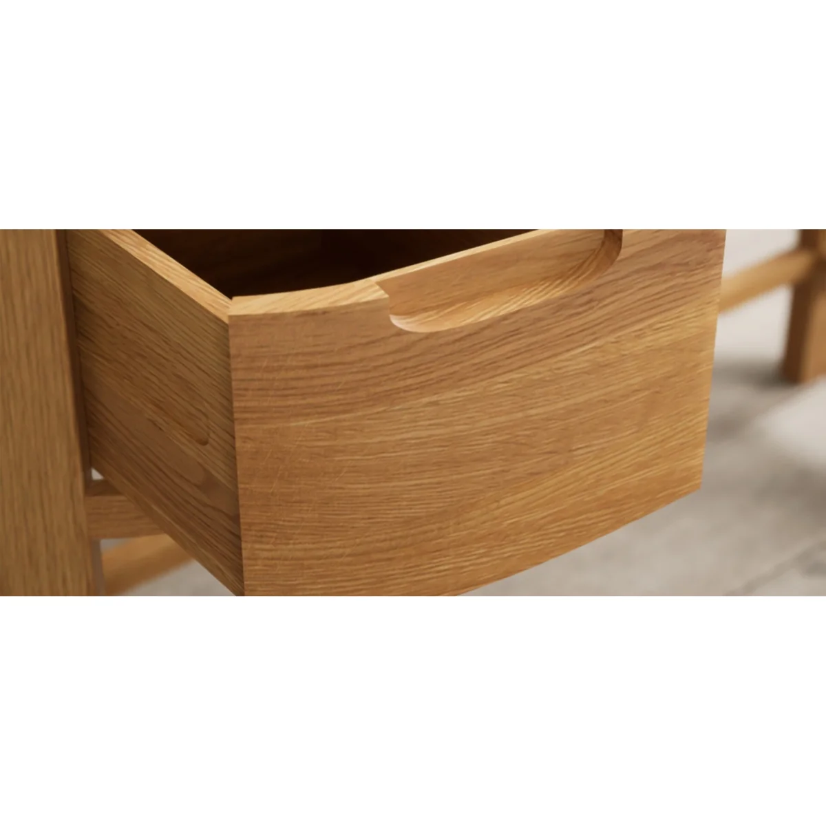 Somerton Curved Solid Oak Dressing Table Set – image 12