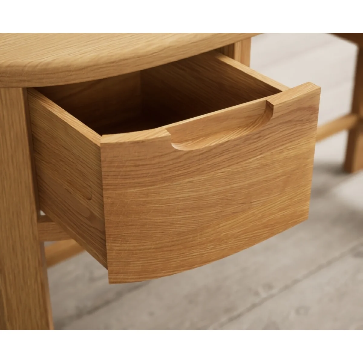Somerton Curved Solid Oak Dressing Table Set – image 6