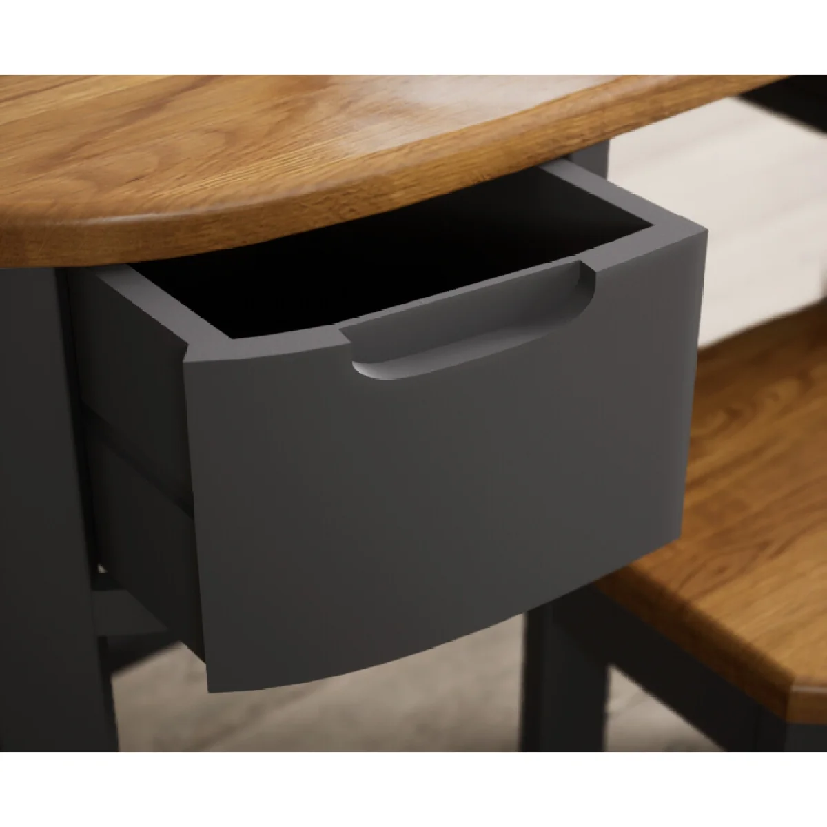 Bradwell Oak and Charcoal Painted Dressing Table – image 5