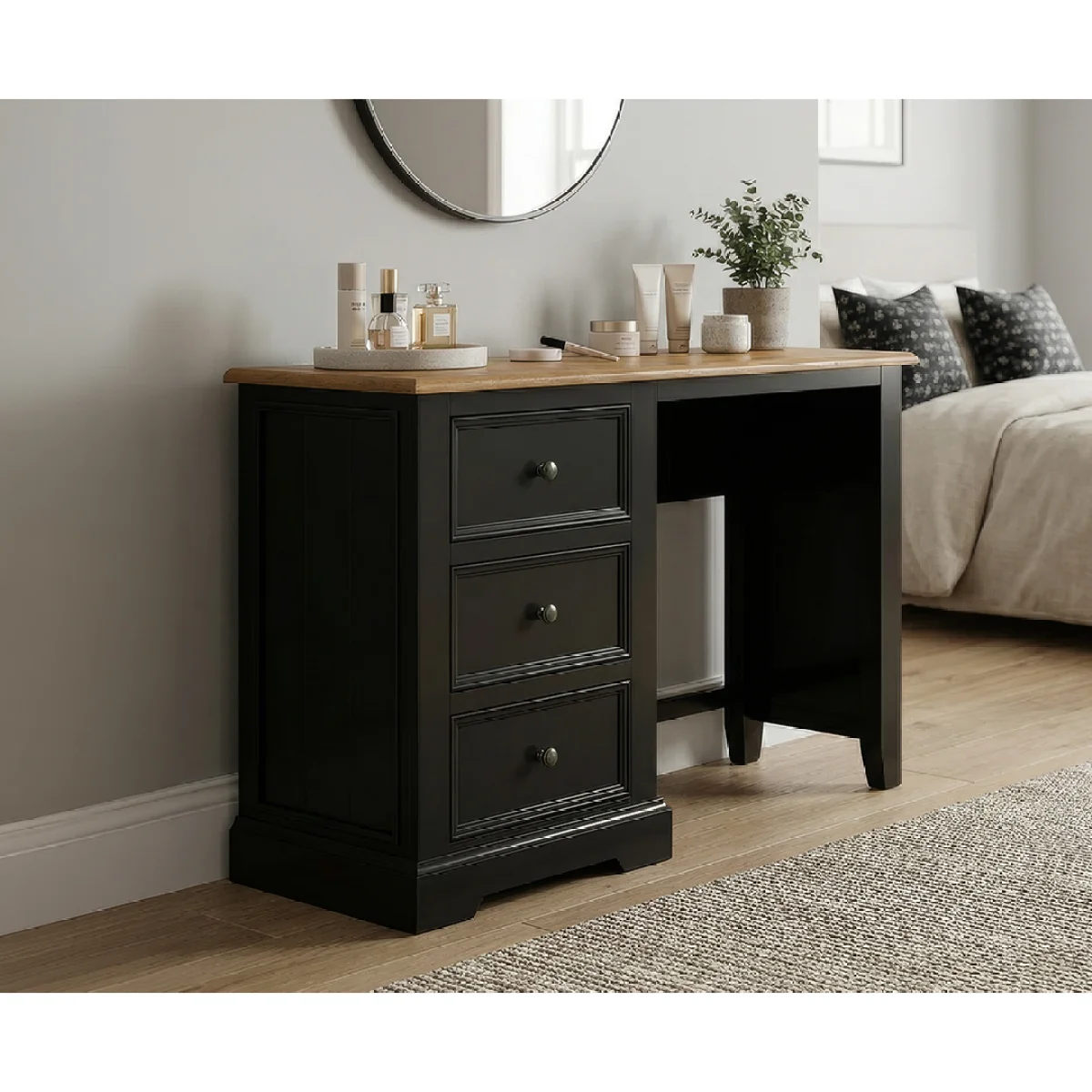 Charlton Oak and Black Painted Dressing Table – image 2