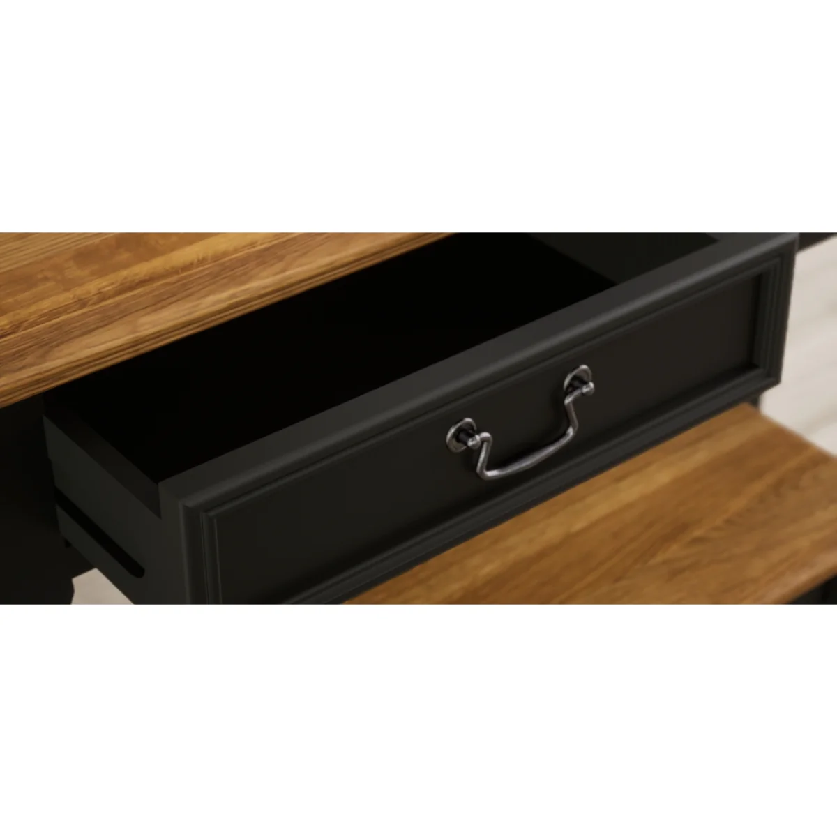 Chateau Noir Oak and Black Painted Dressing Table Set – image 11