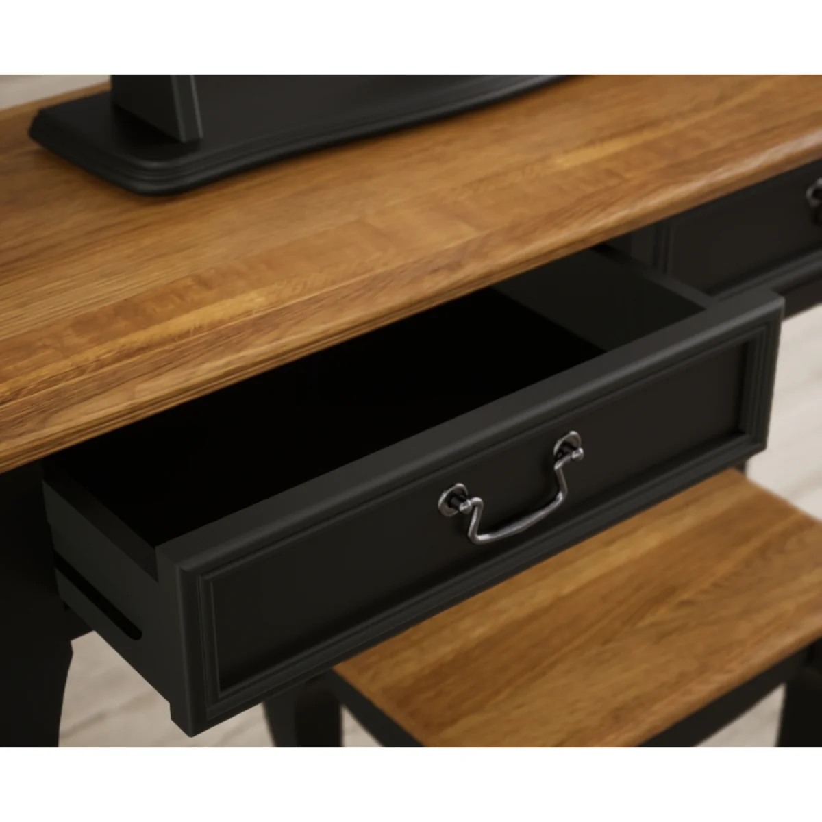 Chateau Noir Oak and Black Painted Dressing Table Set – image 7