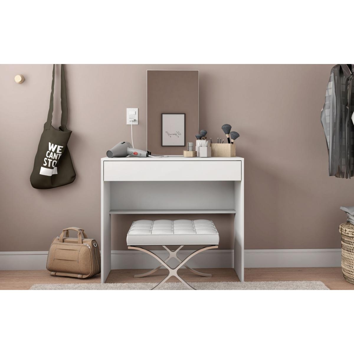 Blake - White Dressing Table with Mirror – image 1