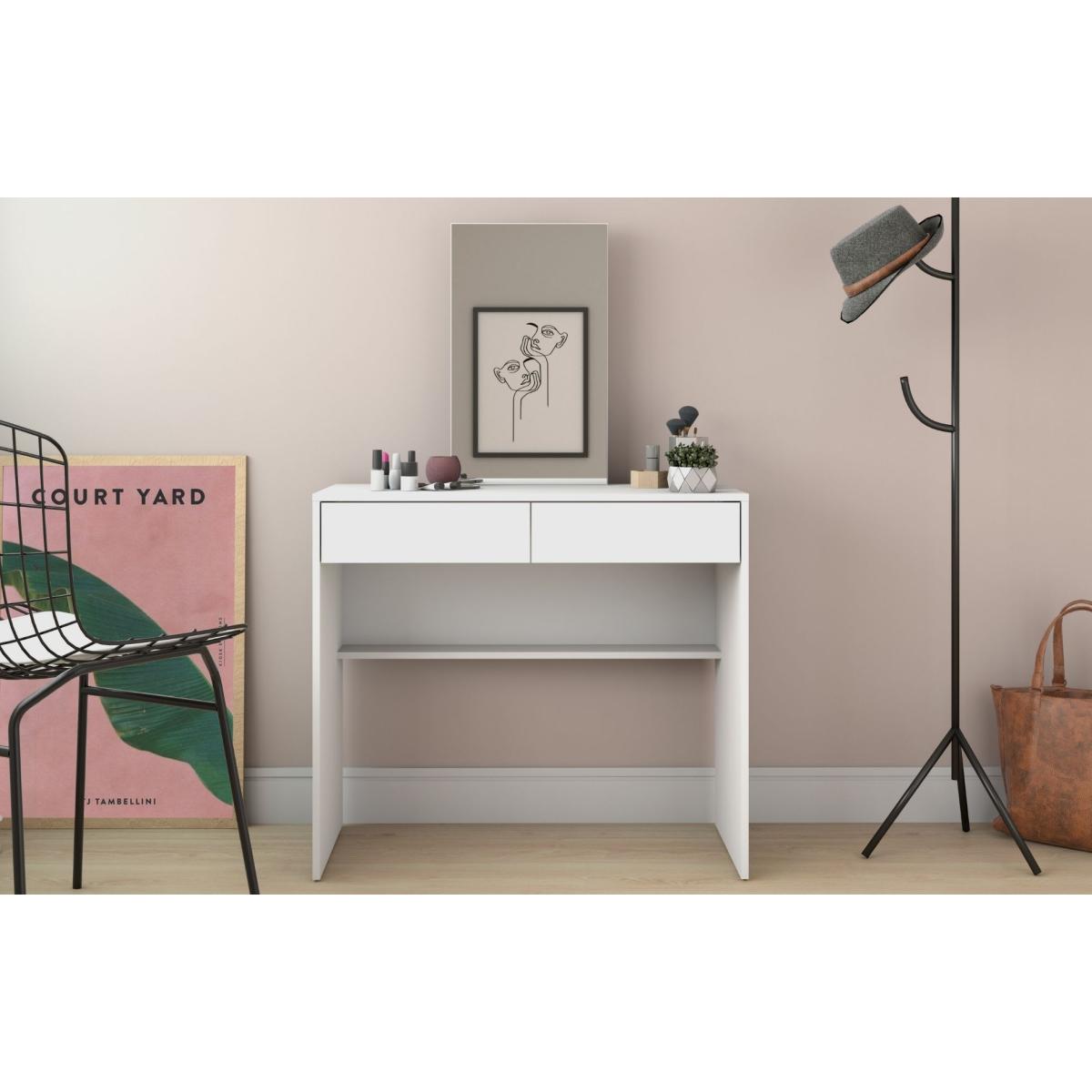 Leighton - White Dressing Table with Mirror – image 1