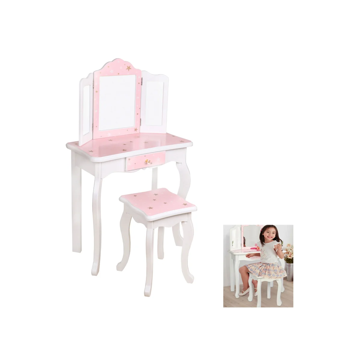 Girls Dressing Table Set - Pink