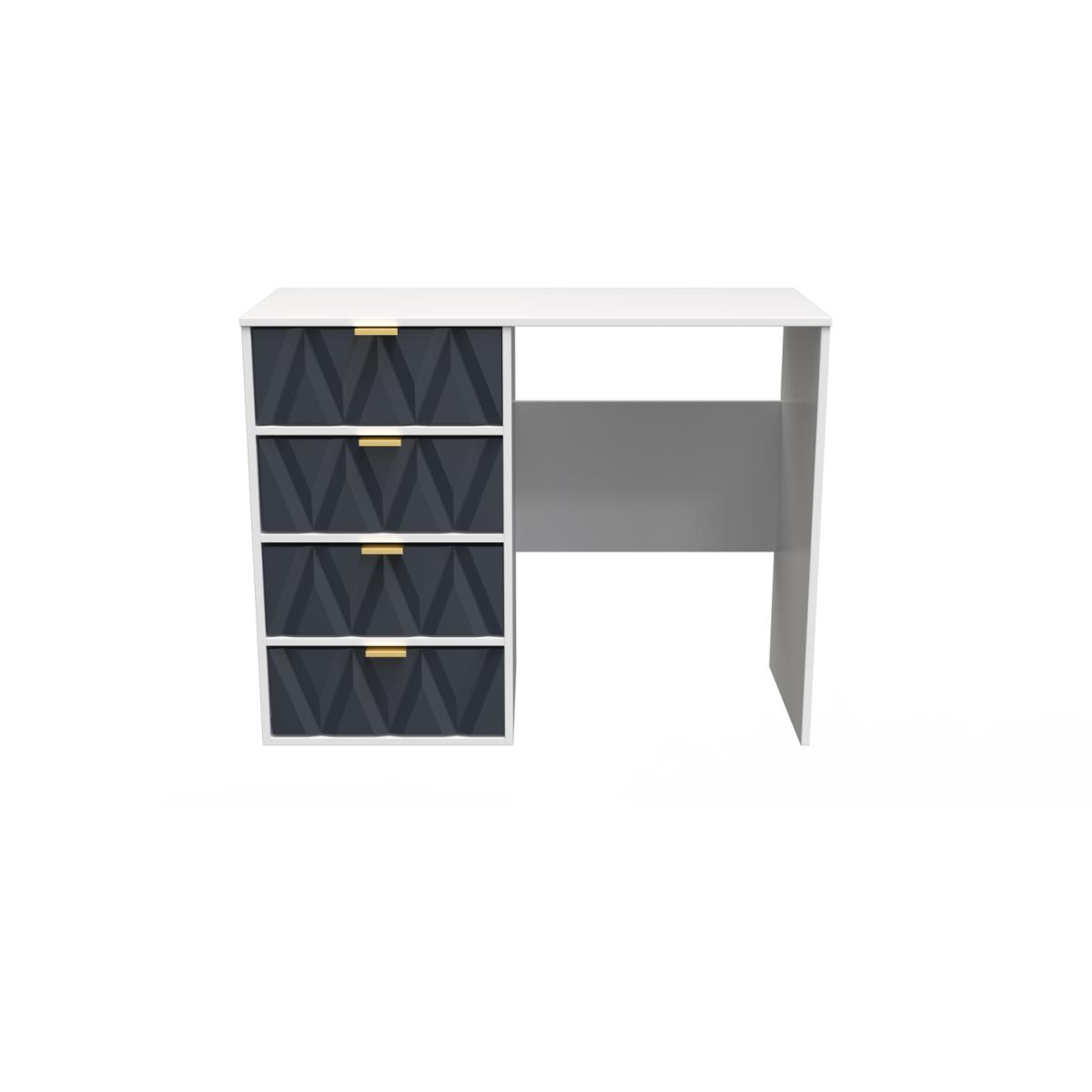 Diamond Ready Assembled 4 Drawer Vanity - Indigo & White Matt / Smooth Matt – image 2