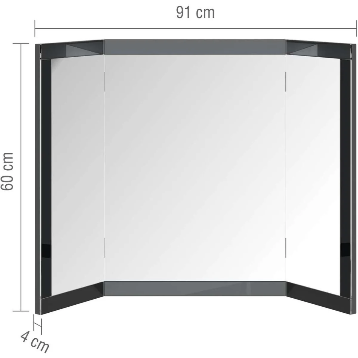 Liberty 6 Drawer Dressing Table With Mirror Grey Glass - Grey – image 5