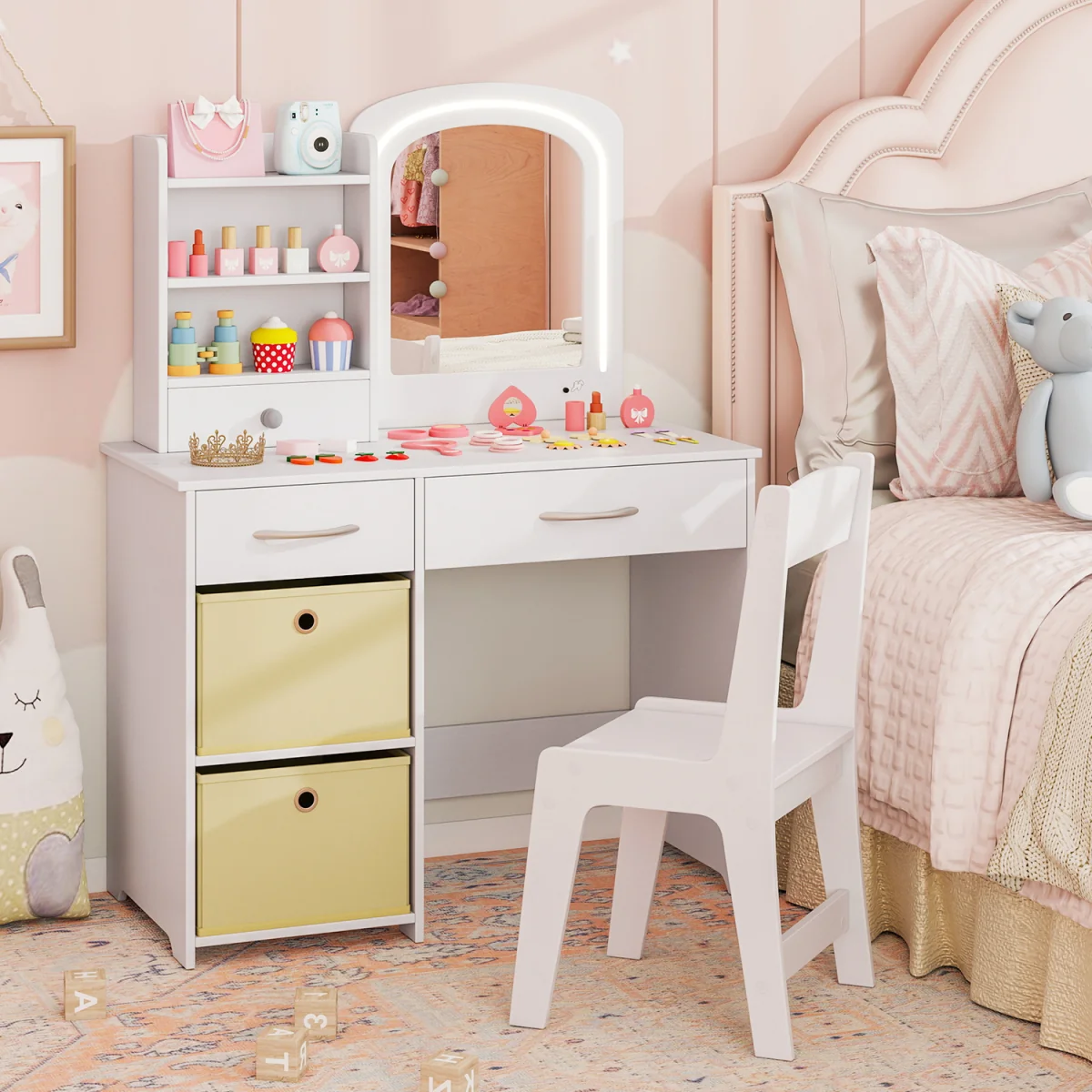Kids Vanity Set Princess Makeup - White – image 3
