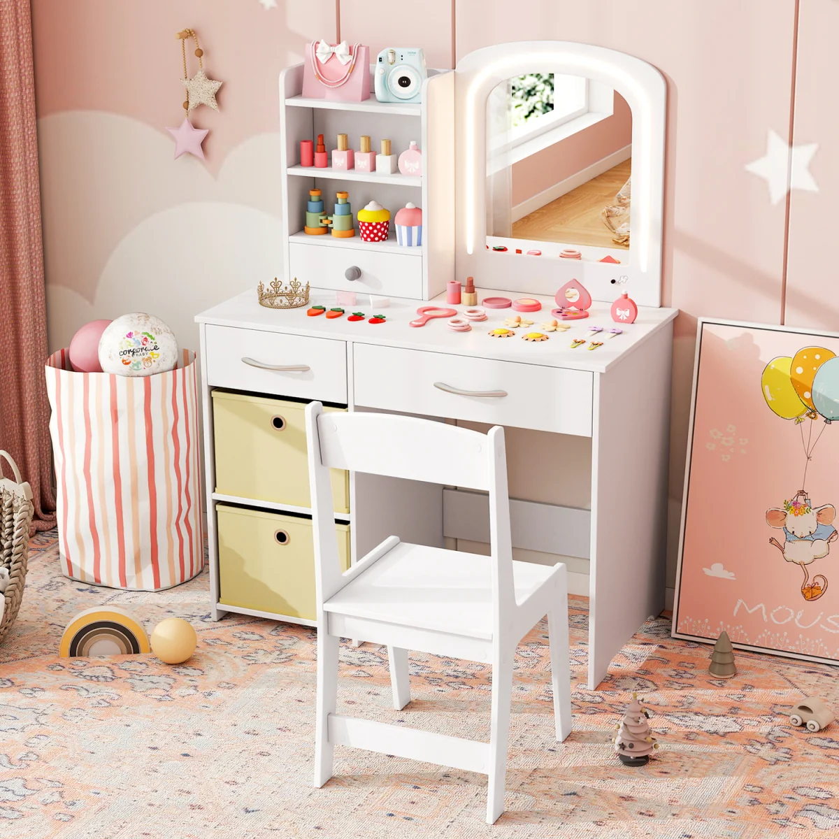 Kids Vanity Set Princess Makeup - White – image 4