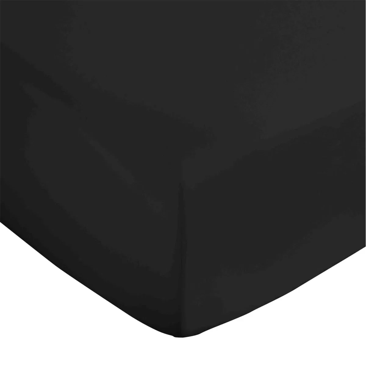 400 Thread Count Cotton Sateen Fitted Sheet - Black – image 4