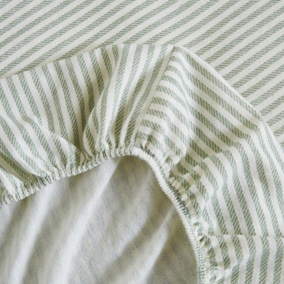 Camille Stripe Brushed Fitted Sheet – image 2