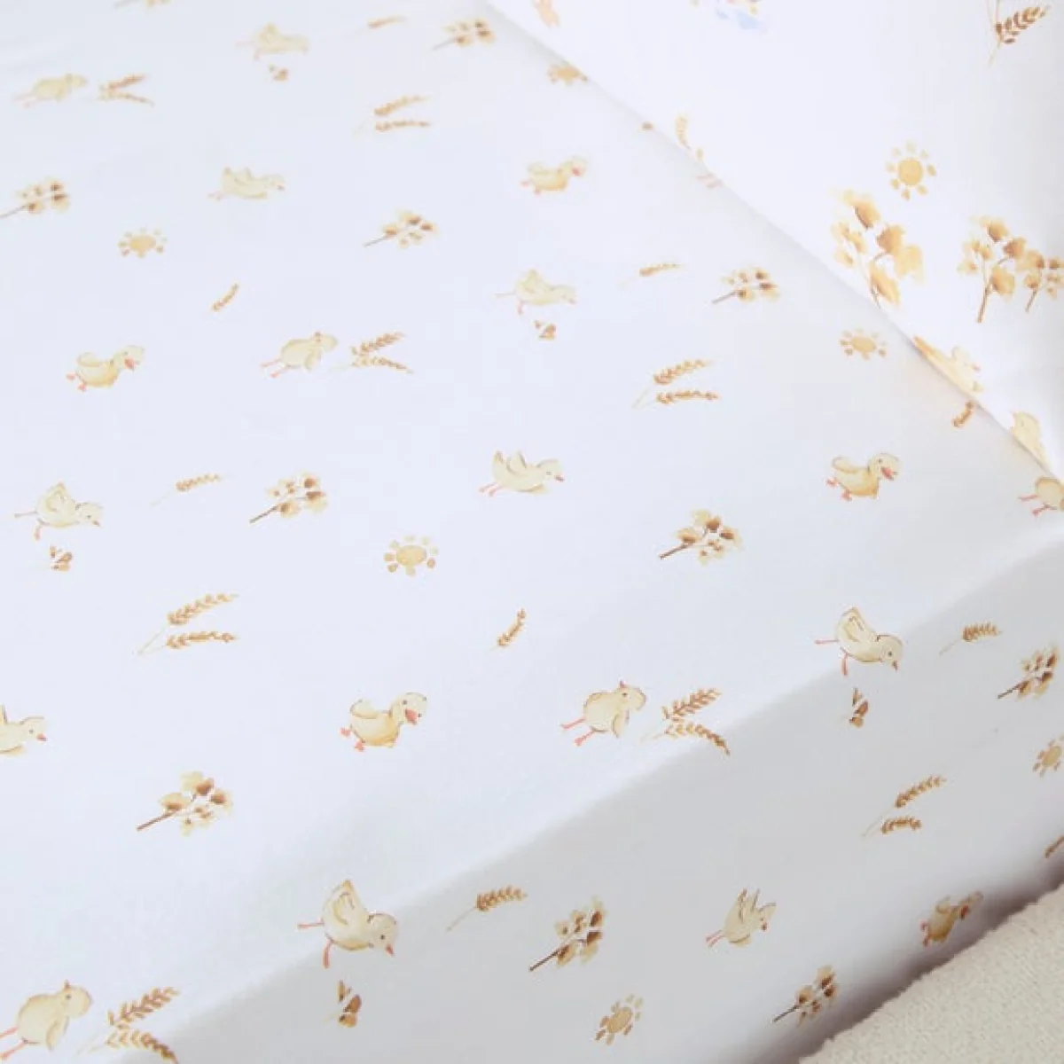 Set of 2 Spring Harvest 100% Cotton Fitted Sheets – image 2