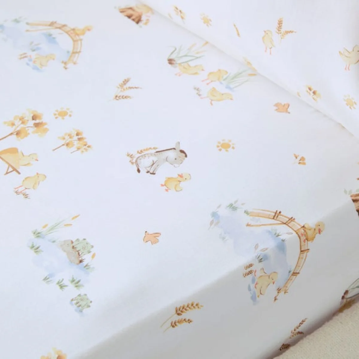 Set of 2 Spring Harvest 100% Cotton Fitted Sheets – image 1