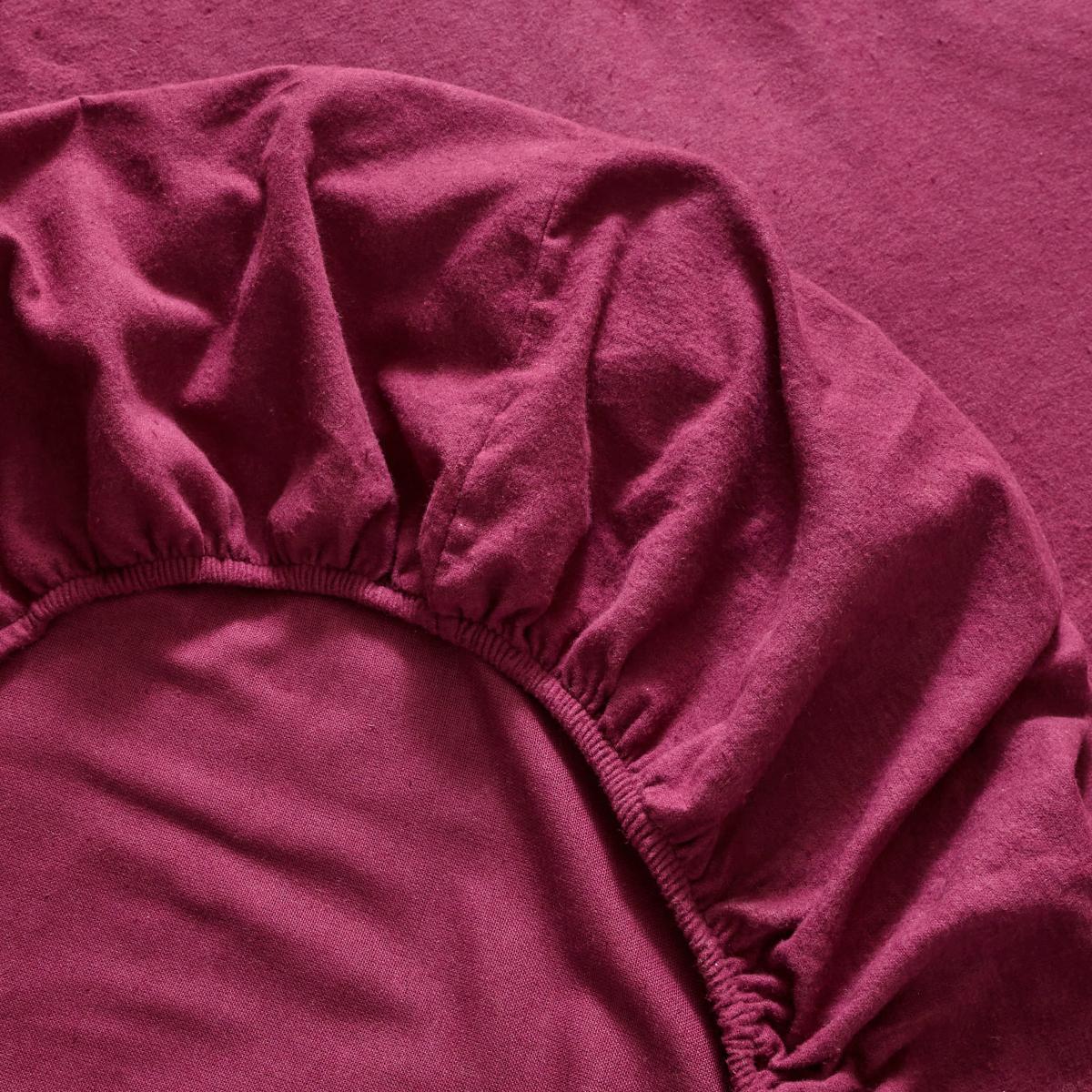 Simply Brushed Cotton Fitted Bed Sheets Plum Purple – image 3