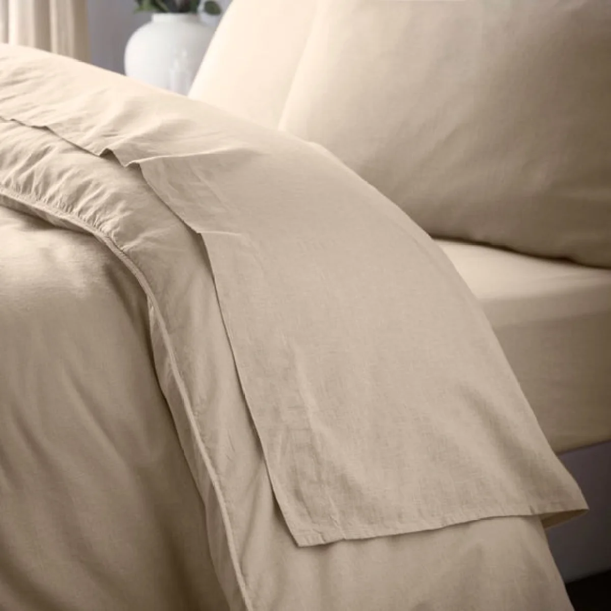 Cotton Linen Flat Sheet – image 1