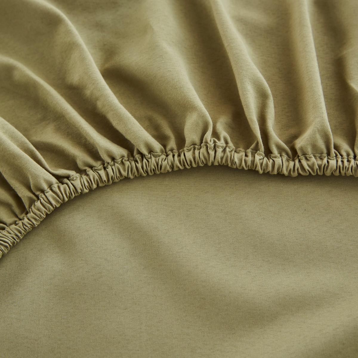 Super Soft Microfibre Plain Fitted Sheet Soft Olive – image 3