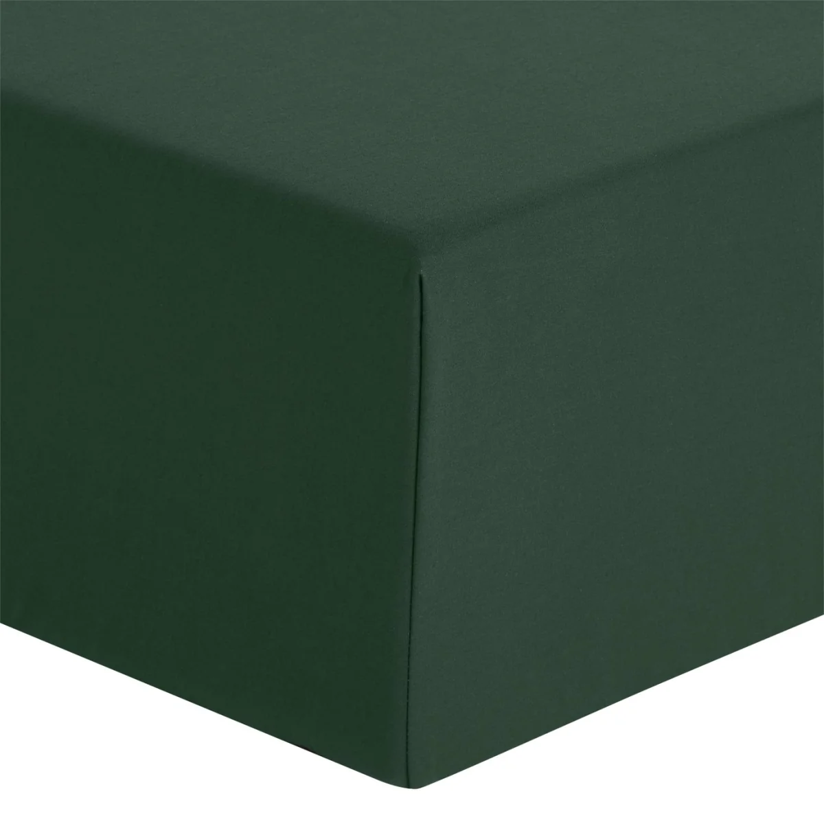 Habitat Cotton 200 TC Plain Forest Green Fitted Sheet - King size – image 3
