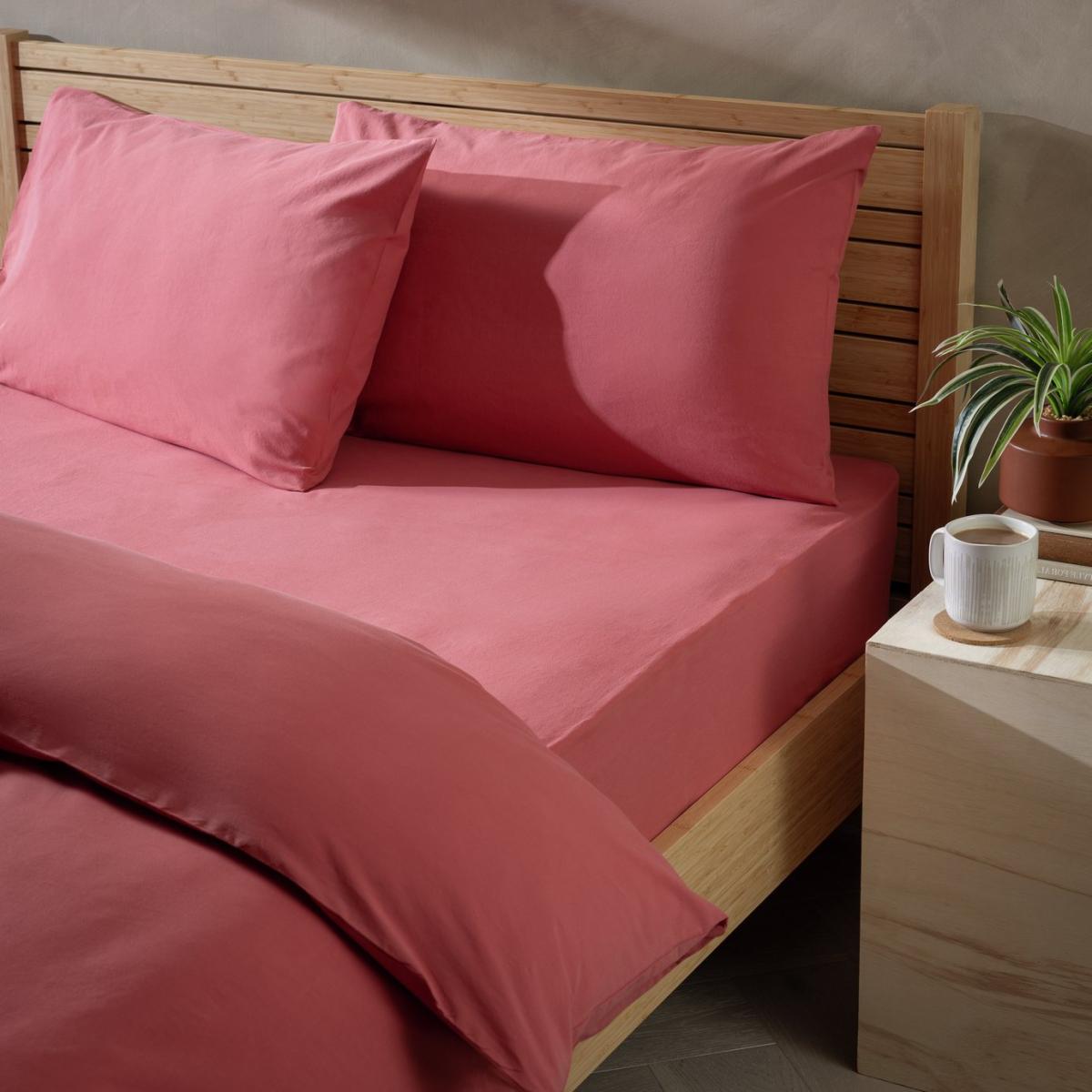 Habitat Washed Cotton Cinnamon Fitted Sheet - King size – image 3