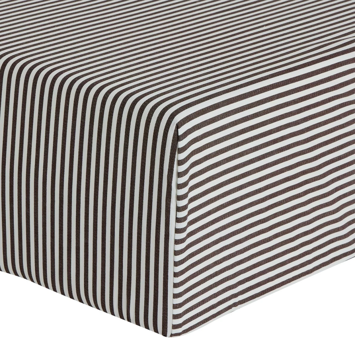 Habitat Oxford Stripe Cocoa Fitted Sheet - Double – image 3