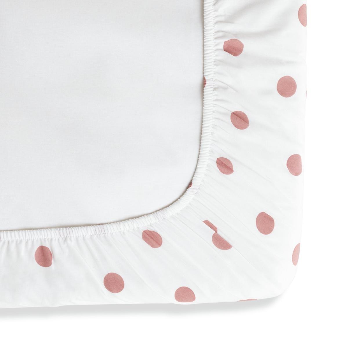 Habitat Spot Printed Pink Fitted Sheet - Double – image 3