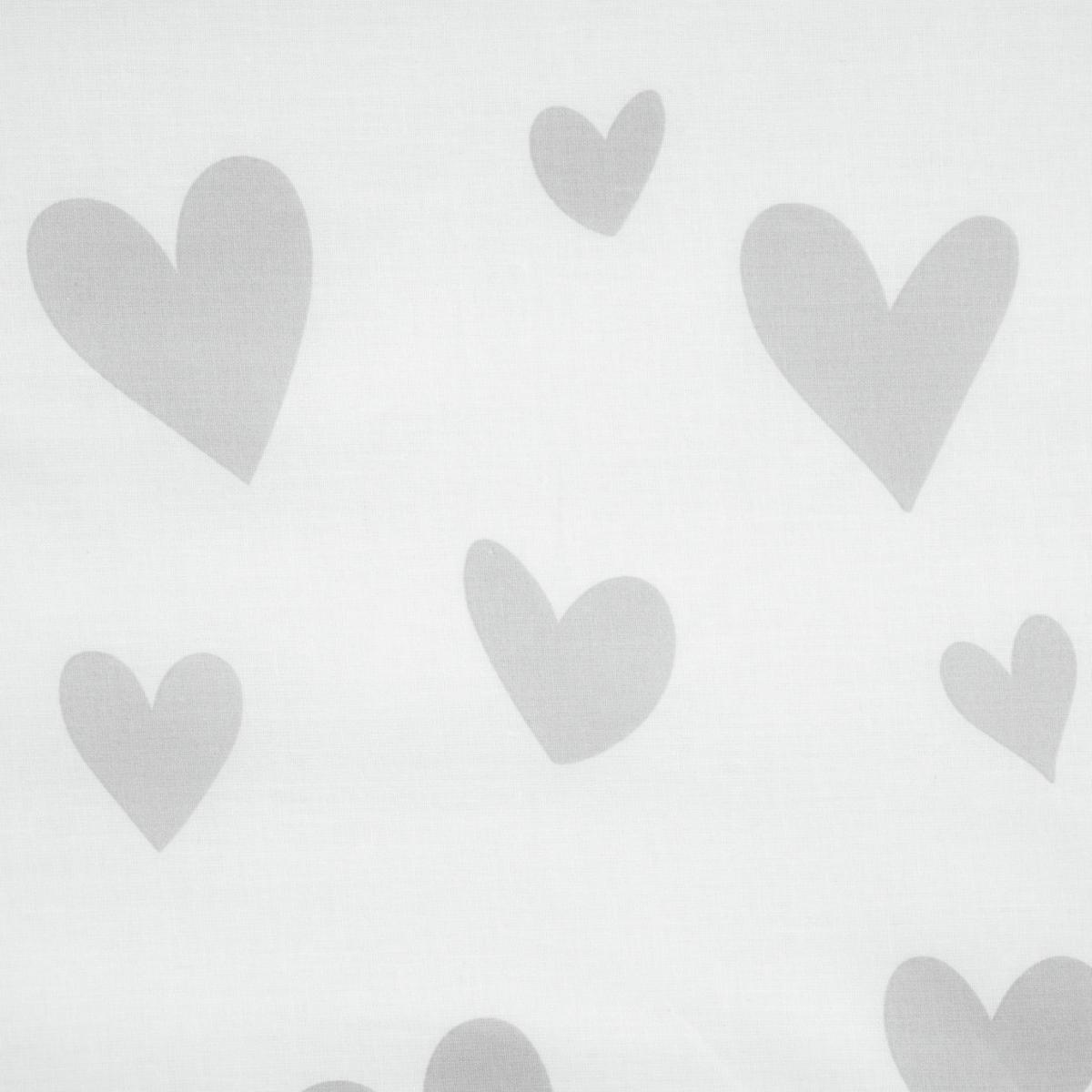Habitat Hearts Printed White Fitted Sheet - Single – image 2