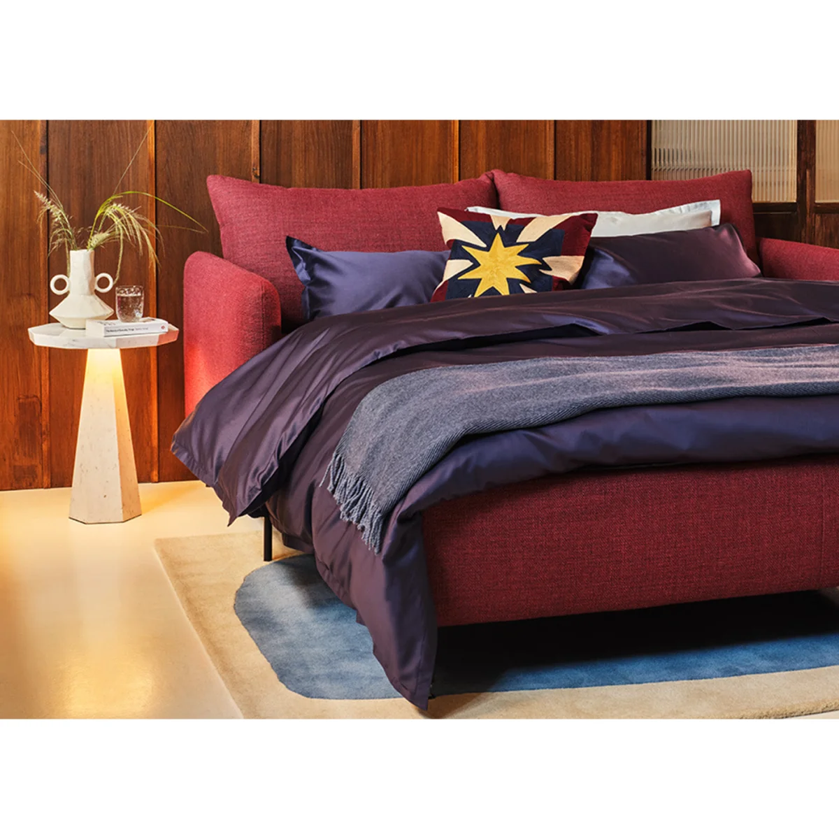 Heal's 400 Thread Count Egyptian Sateen Deep Fitted Sheet Navy – image 2