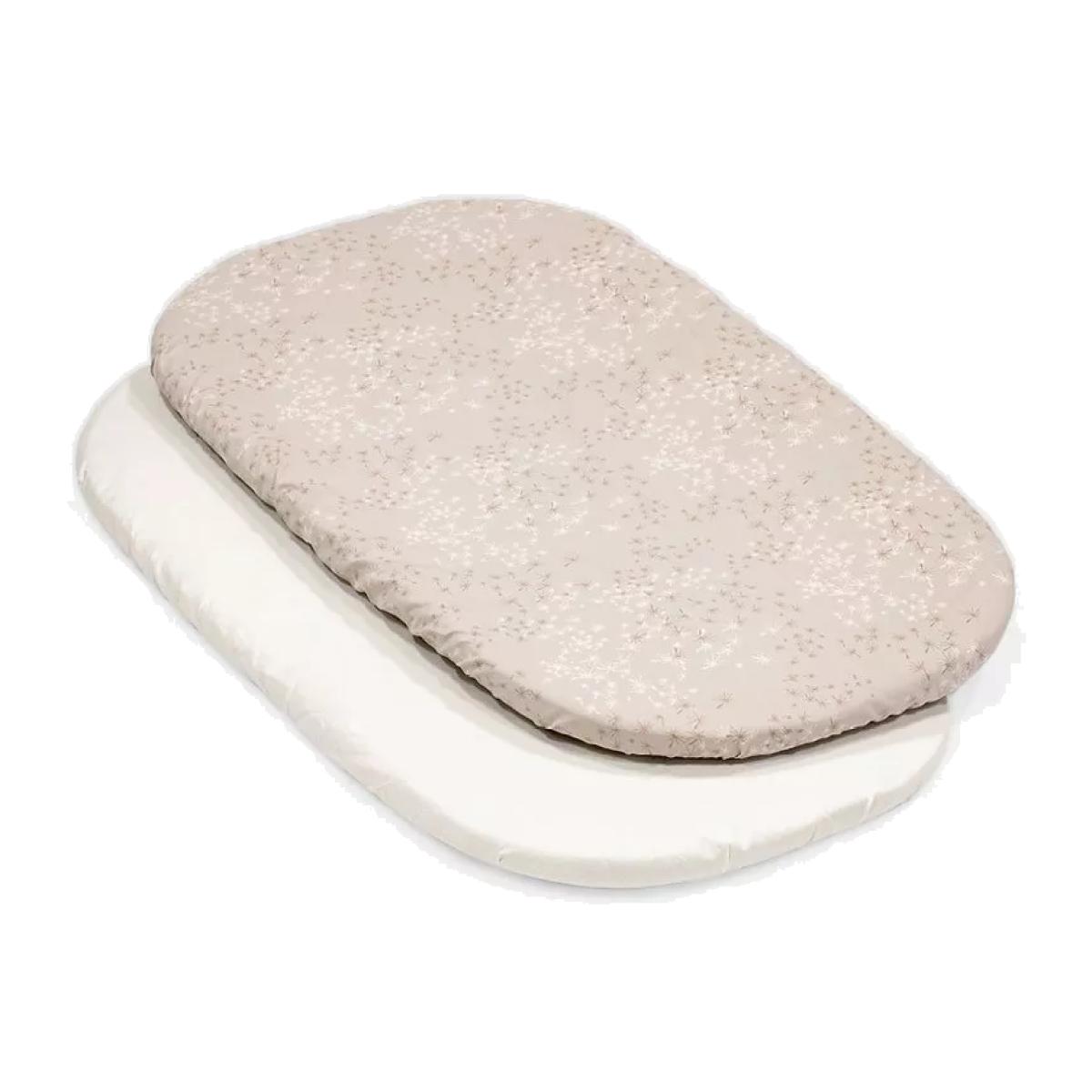 Stokke Snoozi Organic Cottton Fitted Sheets, Pack of 2, Vanilla/Dandelion – image 1