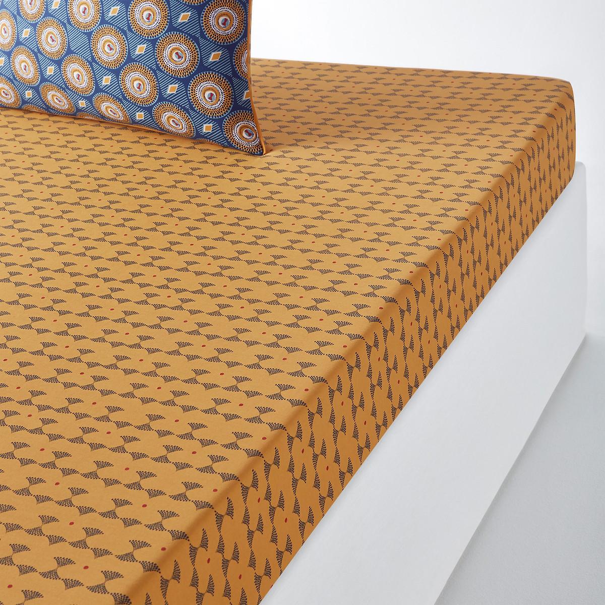 Wax Graphic 100% Cotton Fitted Sheet