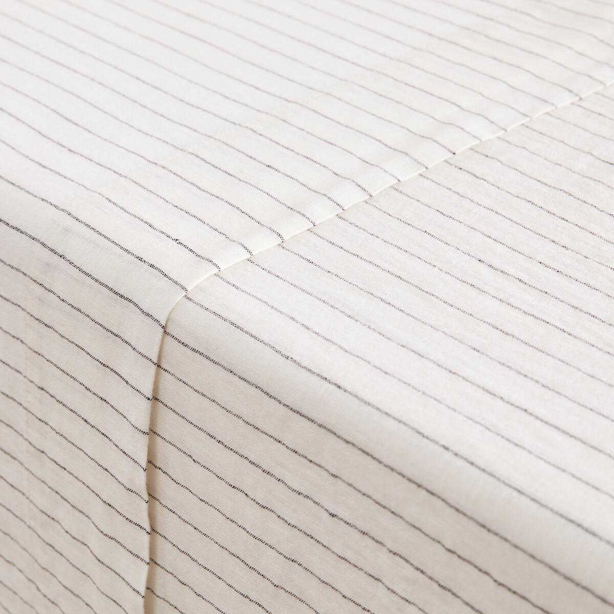 Linot Striped 100% Washed Linen Flat Sheet – image 2