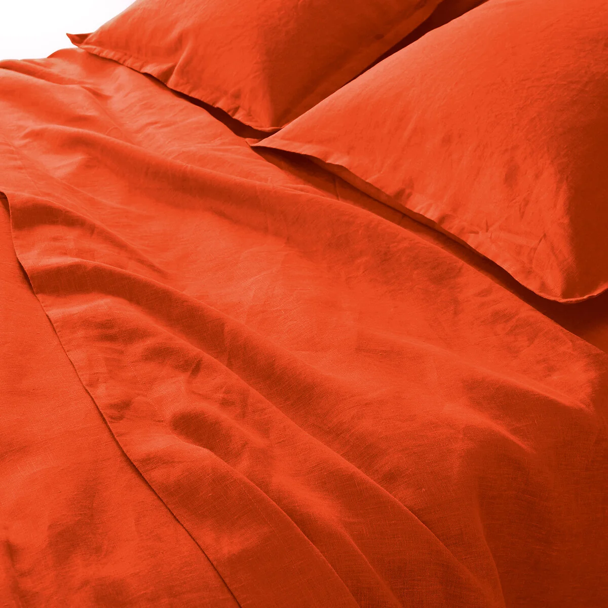 Linot Plain 100% Washed Linen Flat Sheet – image 5