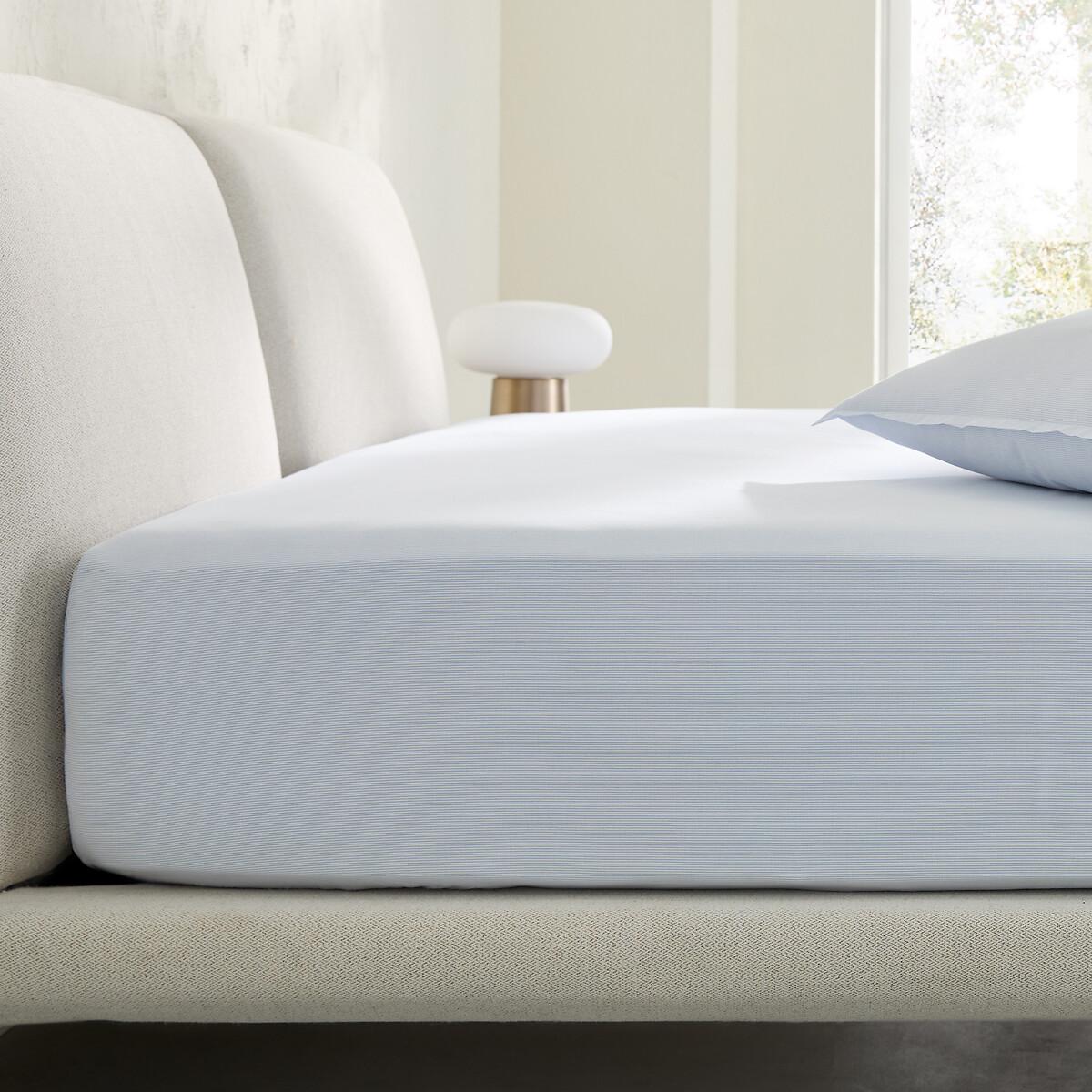 Sabbal Washed Percale Fitted Sheet with 30cm Flap – image 1