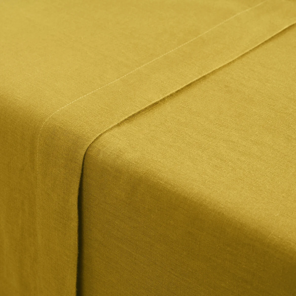 Linot Plain 100% Washed Linen Flat Sheet – image 3
