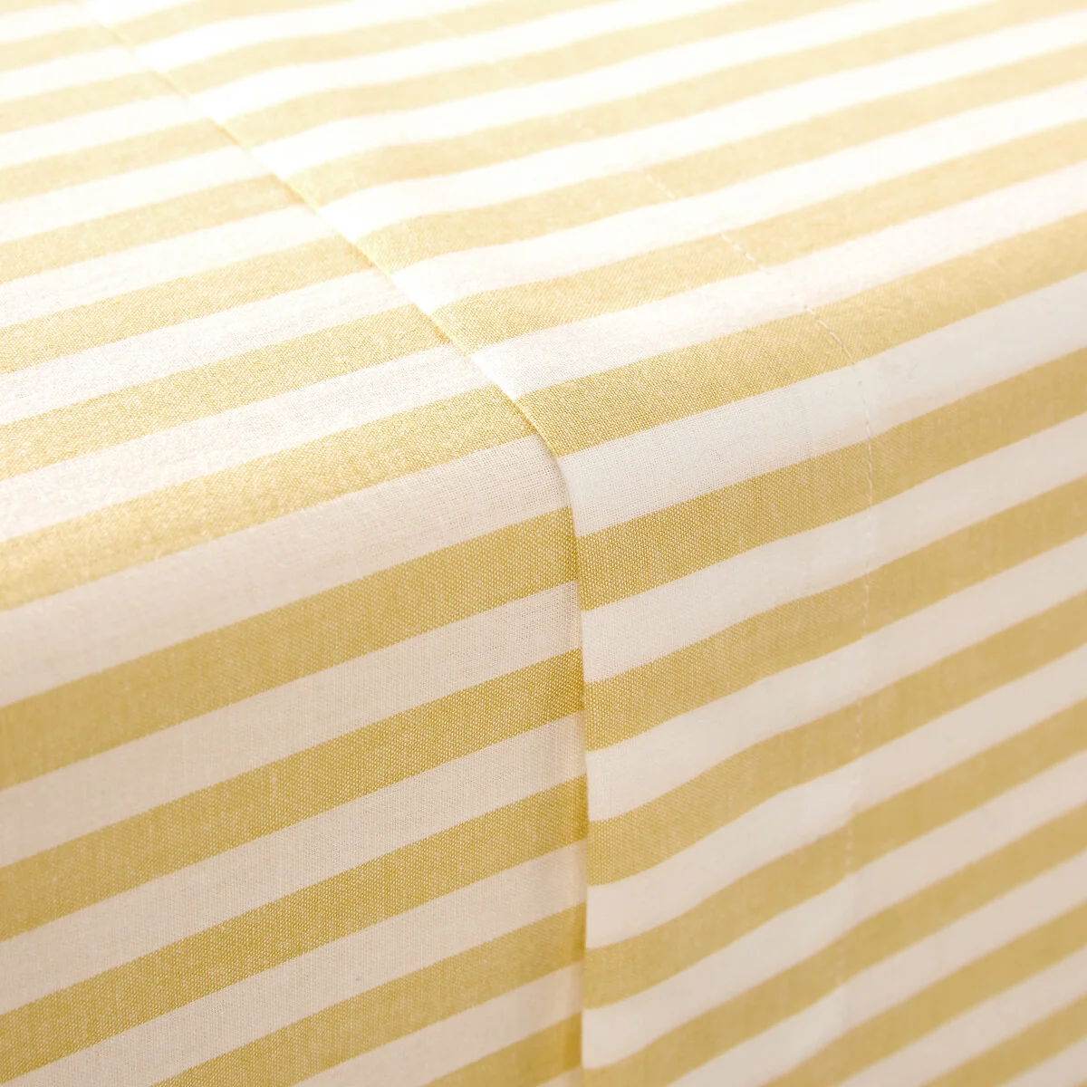 Soizic Yellow Striped Cotton Yarn-Dyed Flat Sheet – image 4
