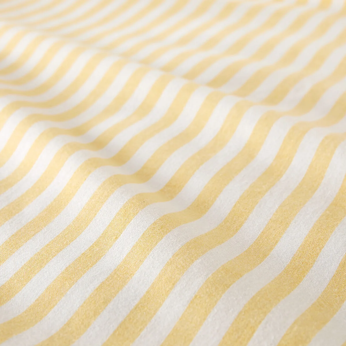 Soizic Yellow Striped Cotton Yarn-Dyed Flat Sheet – image 5