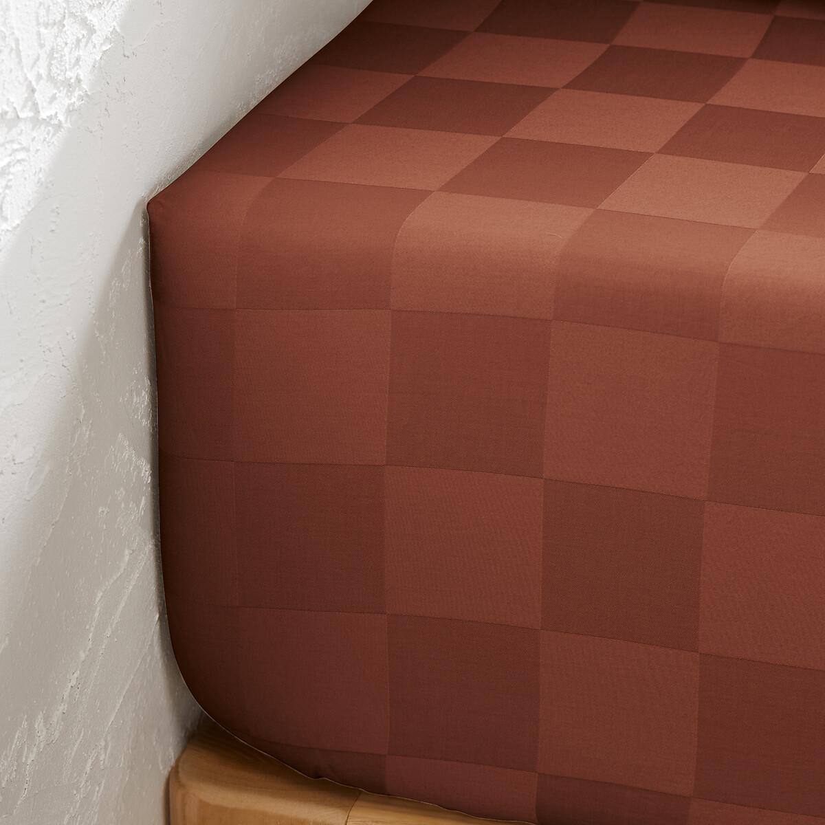 Victor Checkerboard Washed Cotton Satin Fitted Sheet – image 2