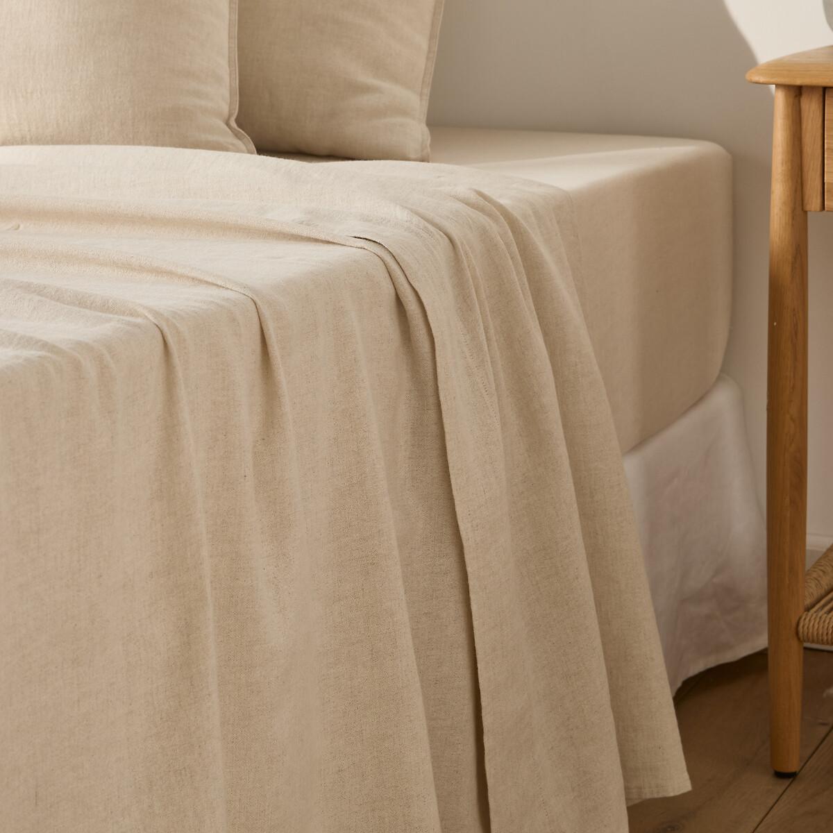 Marnie Flat Sheet in Washed Cotton/Linen