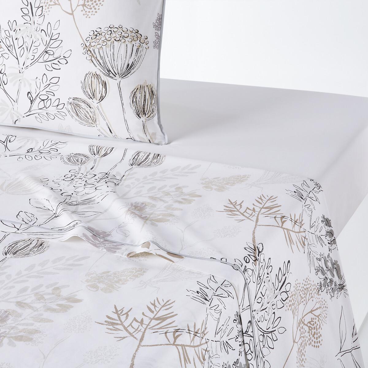 Romarin Floral 100% Cotton Flat Sheet – image 1