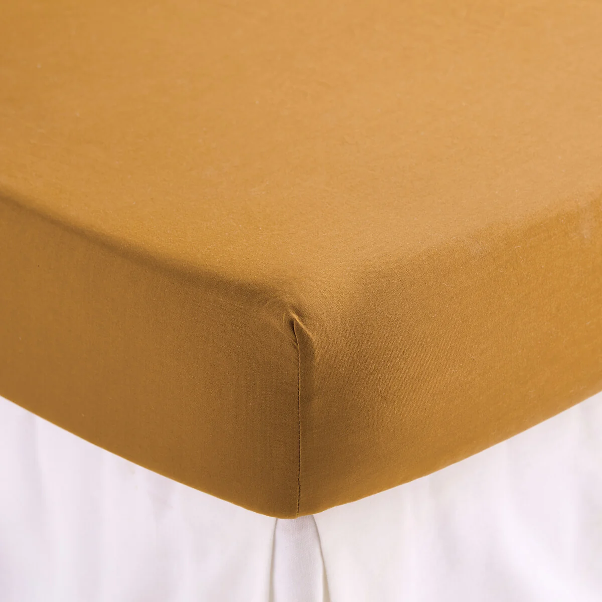 Noria Plain Washed Cotton Fitted Sheet with 30cm Flap – image 3