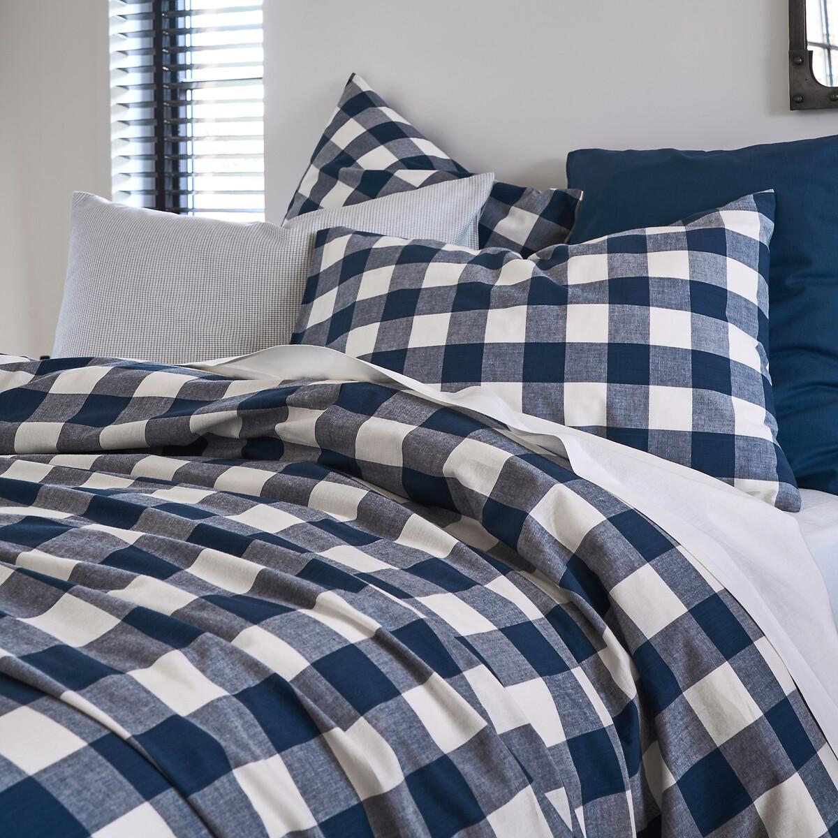 Aveiro Checked Gingham 100% Cotton Flat Sheet – image 4