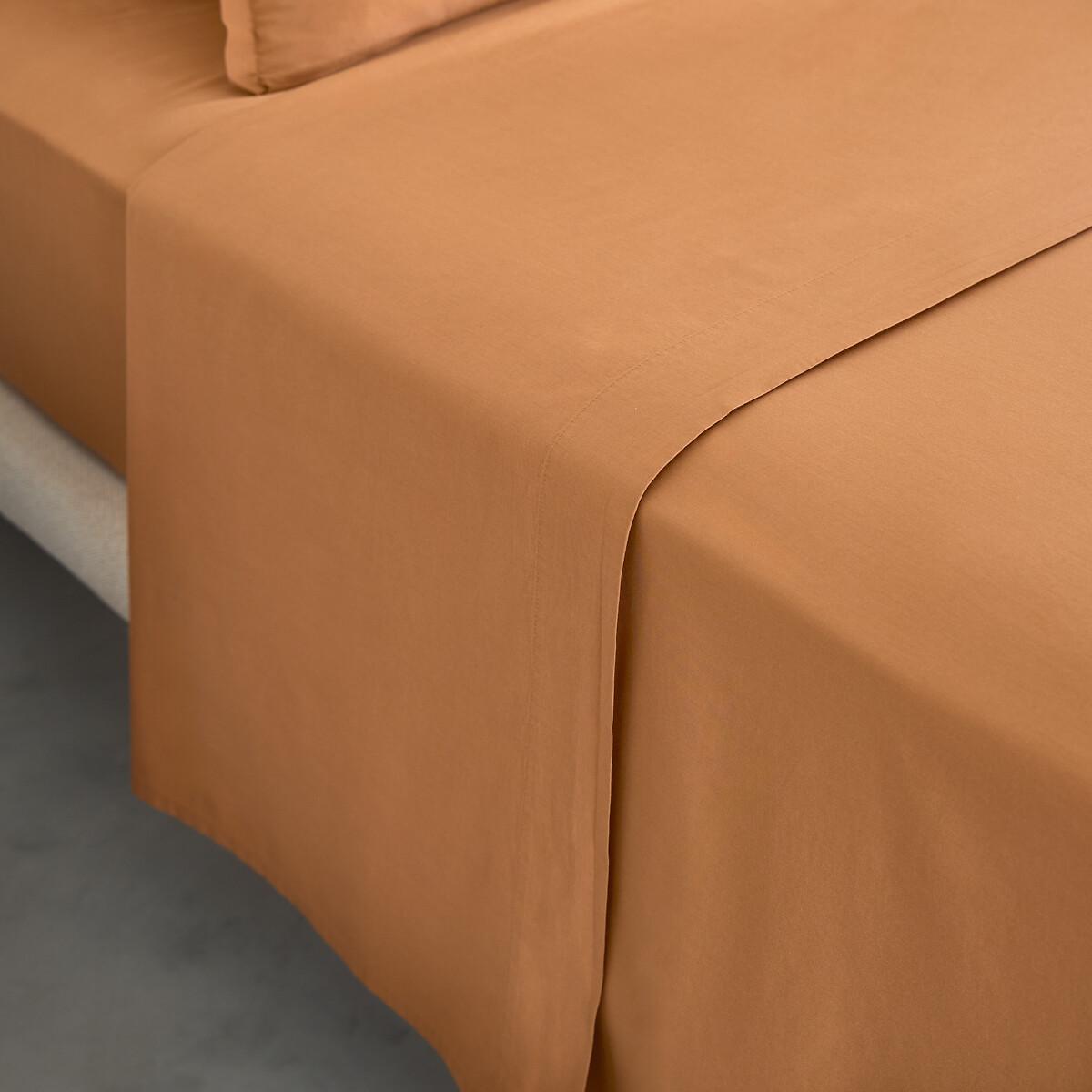 Sabbal Washed Cotton Percale Flat Sheet – image 2