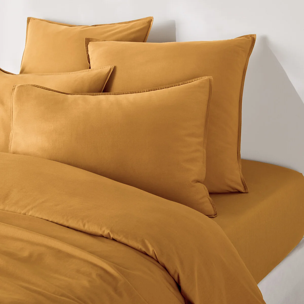 Scenario 30cm Plain Washed Cotton Fitted Sheet – image 3