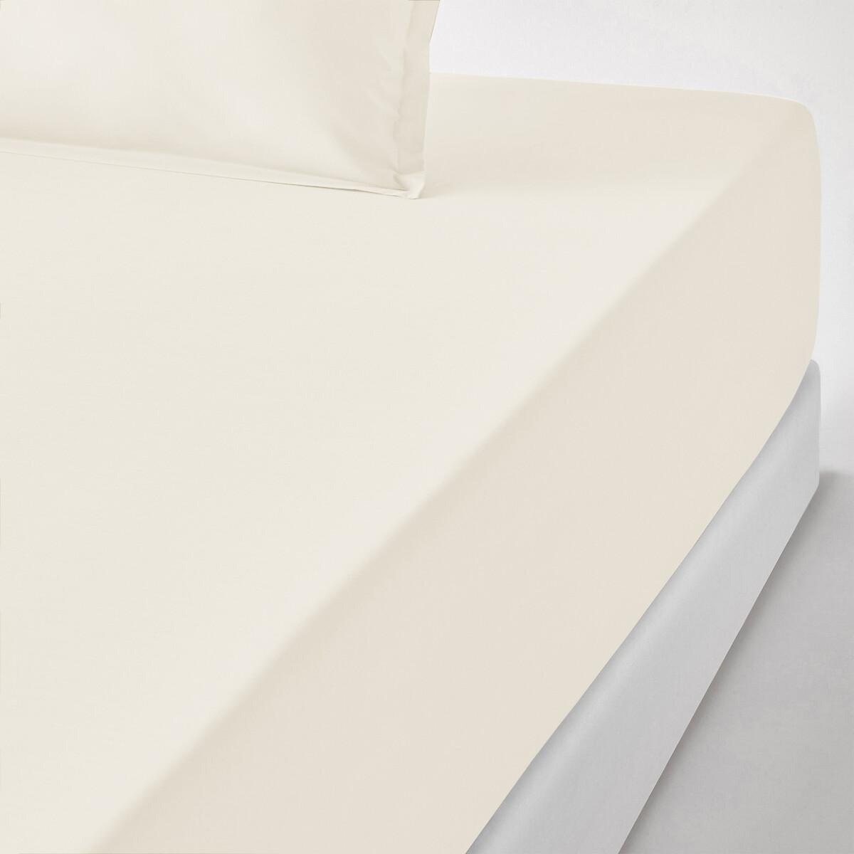 35cm 100% Cotton Percale 200 Thread Count Fitted Sheet – image 1