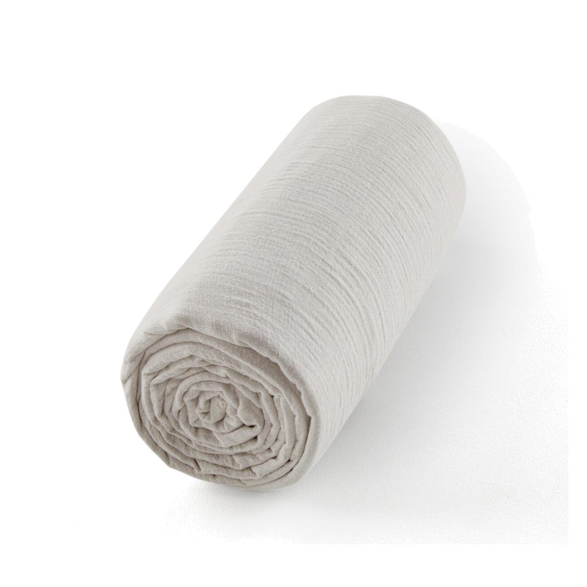 Tamia Double Layer 100% Organic Cotton Muslin 350 Thread Count Fitted Sheet