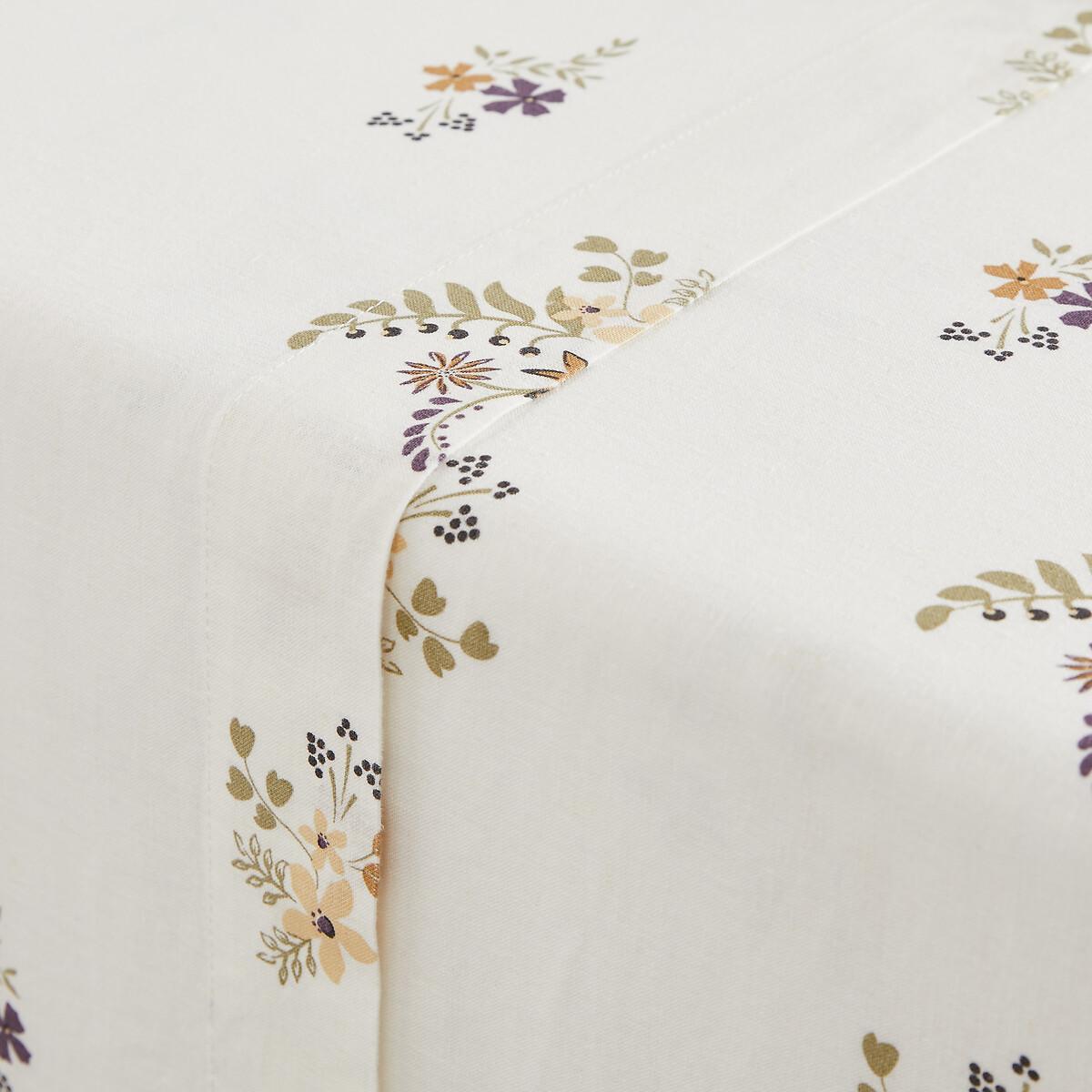 Véra Floral Cotton / Linen Flat Sheet – image 2